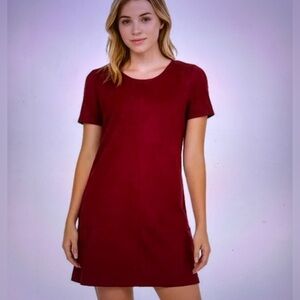 Design Lab Faux Suede Mini Dress
